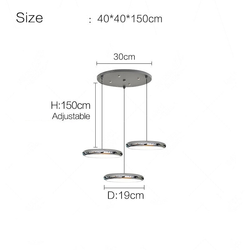 Omari - Modern Multi Head Black Dish Hanging Round Ceiling Light