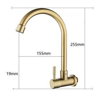 Jayceon - Wall Mounted Sink Cold Tap 360 Swivel