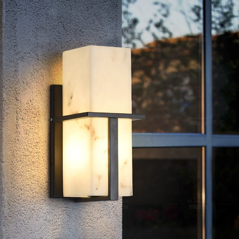 Lawson - Modern Marble Outdoor Wall Light