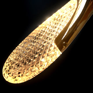 Ira - Modern Glass Gold Hanging Light