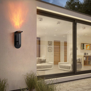 Devin - Outdoor Reflecting Flame Wall Light