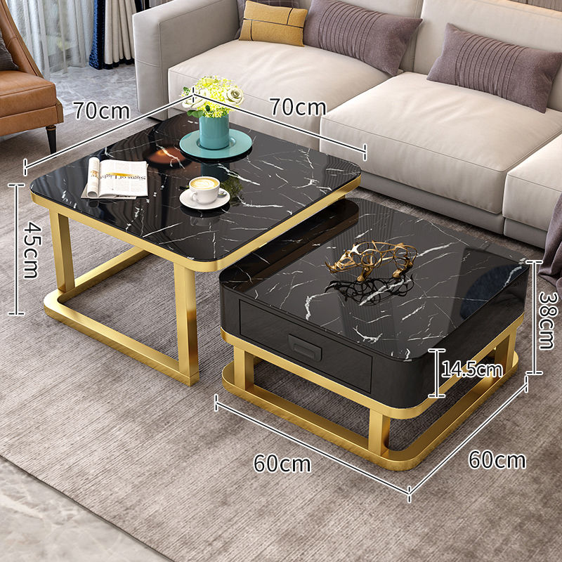 Koamalu - Square Marble/Wood 2 in 1 Coffee Table