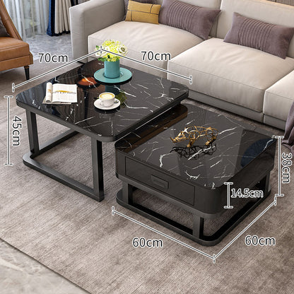 Koamalu - Square Marble/Wood 2 in 1 Coffee Table