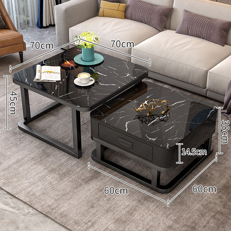 Koamalu - Square Marble/Wood 2 in 1 Coffee Table