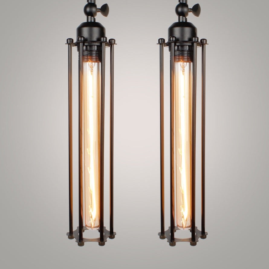 Tyson - Industrial Vintage Long Tube Pendant Ceiling Light