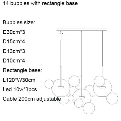 Dillon - Glass Bubble Hanging Pendant Light