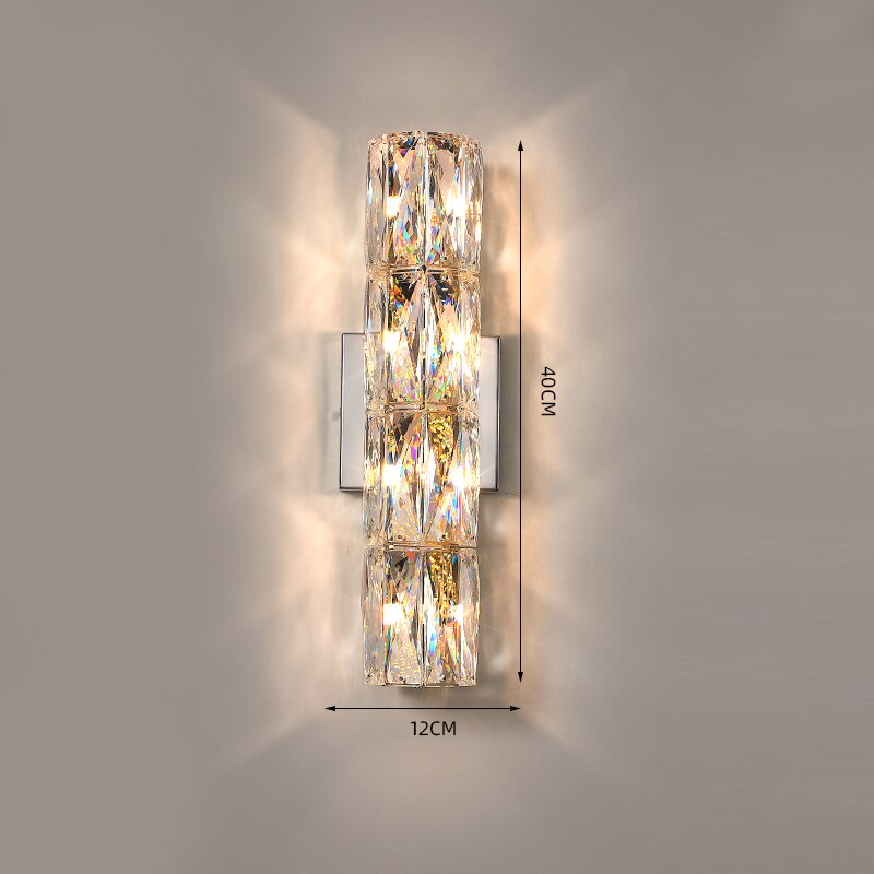 Aydin - Rectangle Crystal Modern Wall Light