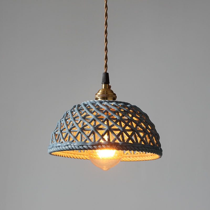 Camilo - Patterned Ceramic Hanging Pendant Ceiling Light