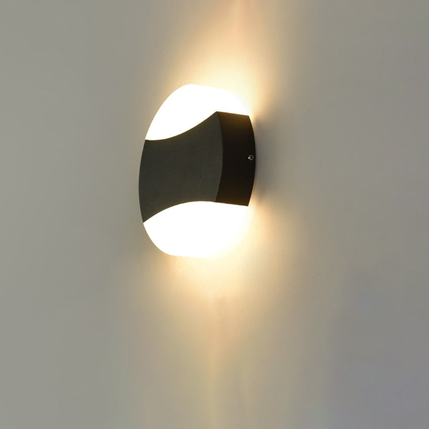 Remi - Round Up/Down Black Wall Light