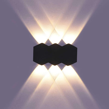 Zion - Hex Shaped Up/Down Outdoor Wall Light