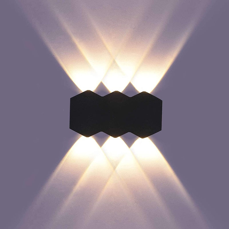 Zion - Hex Shaped Up/Down Outdoor Wall Light
