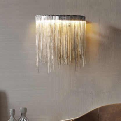 HYDRA - Tassel Hanging Silver Wall Light Chandelier