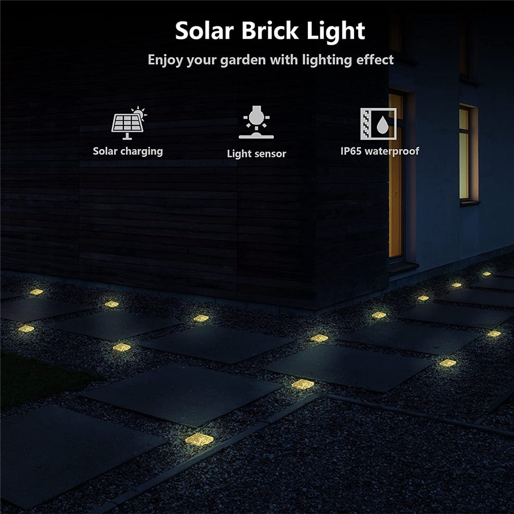 Jabari - Solar Brick Ice Cube Outdoor Light