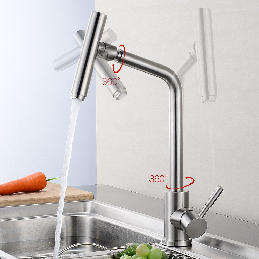 Pedro - 360 Swivel Hot/Cold Mixer Stainless Steel Kitchen Tap