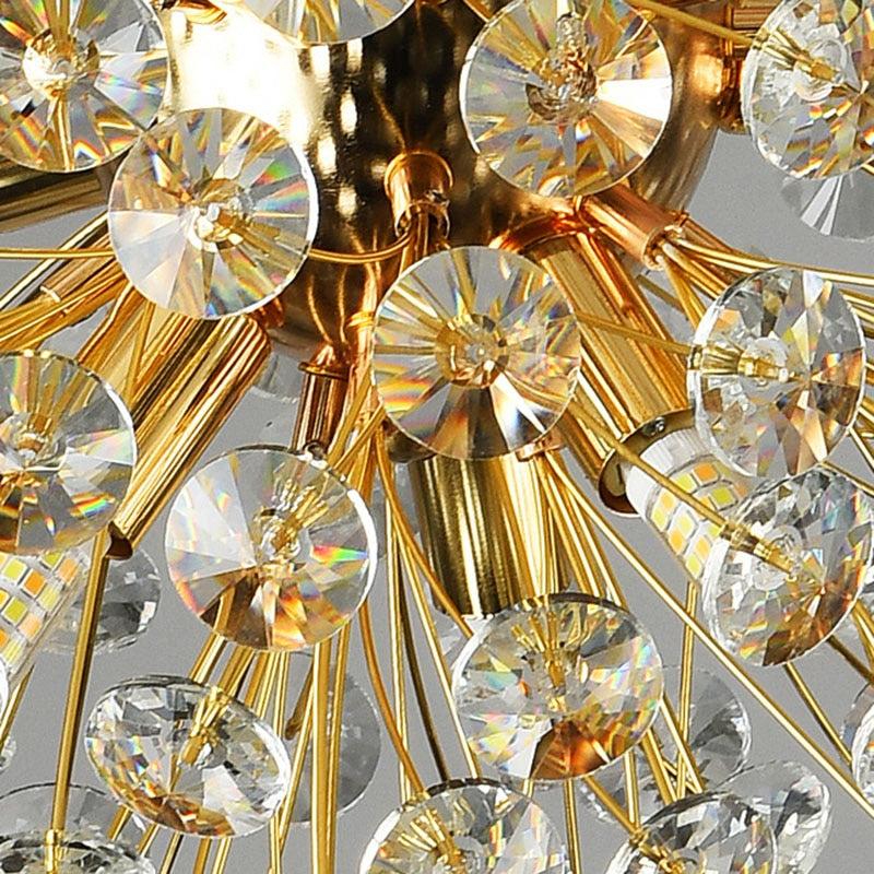 Abdiel - Dandelion Round Clear Crystal Chandelier