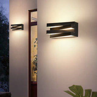 Travis - Layered Rectangle Outdoor Wall Light