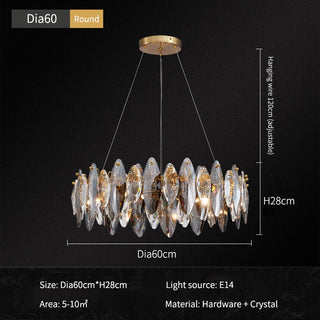 Taylor - Smoked Crystal Hanging Chandelier