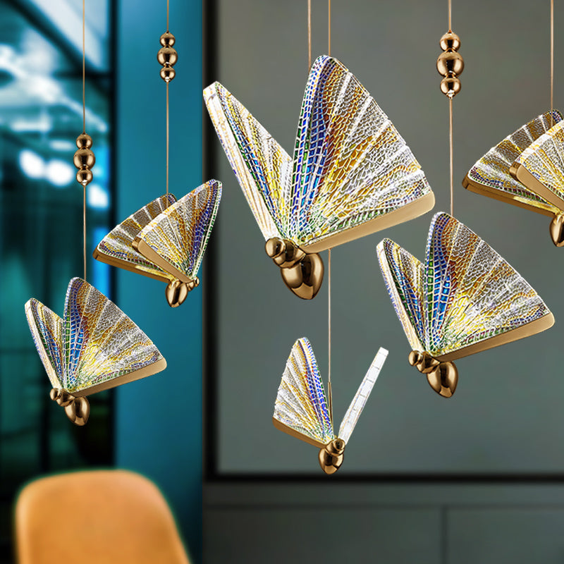 Wren - Hanging Butterfly Glass Light