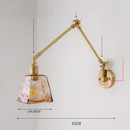 Pihu - Extending Long Arm Copper Wall Lamp