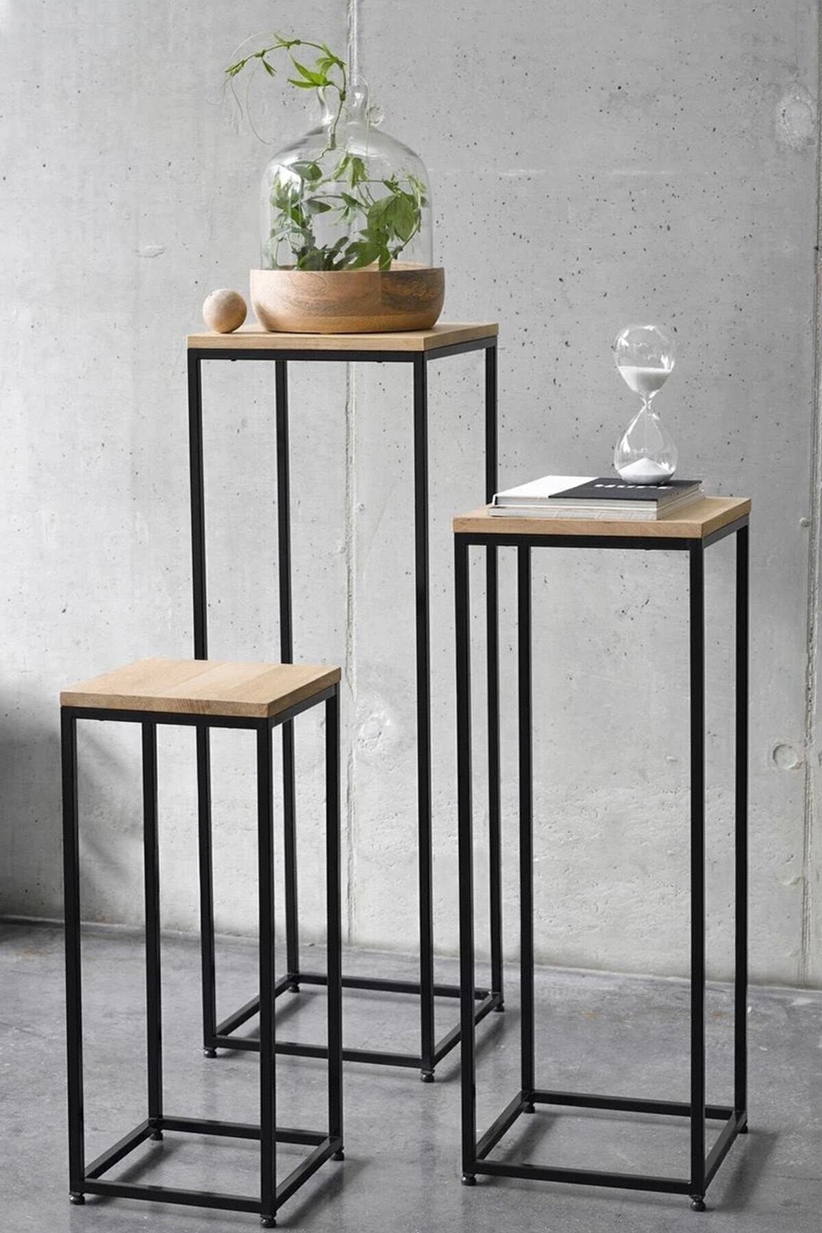 Colton - Modern Tall Square Coffee Table Set